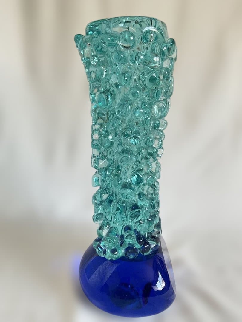 希少特注品！米原眞司 2020年代「光の樹 」台座付モニュメント(花器)