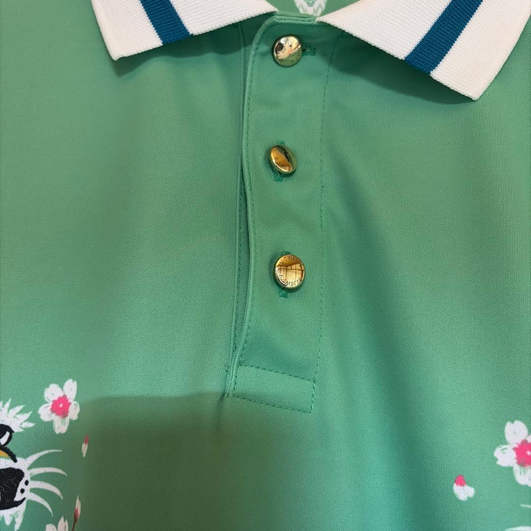 メンズ[V121] 虎刺繍 グラデーションポロシャツ