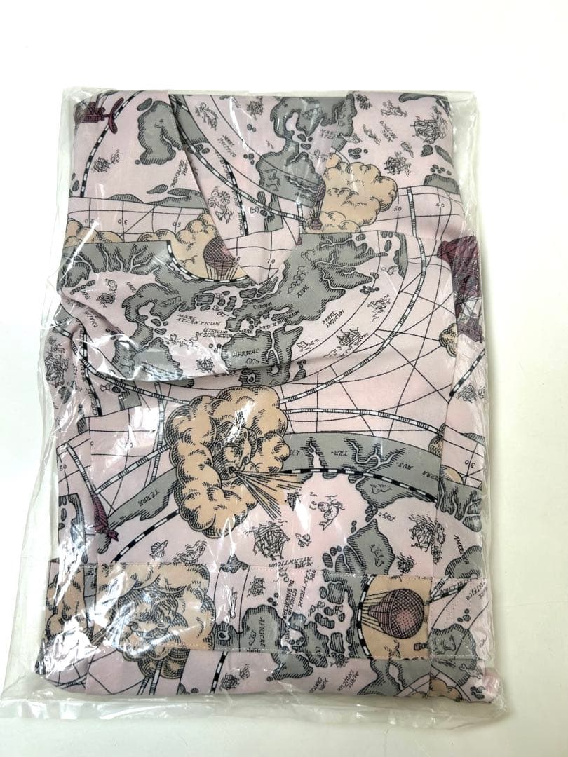 【希少　未使用】JAL エプロン ヨシエイナバ　地球柄　ピンク