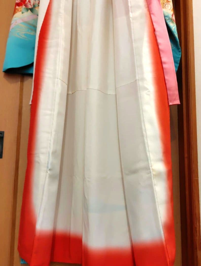 １回使用 7才 七五三 正絹&金刺繍の着物 帯 長襦袢 帯揚 帯板 帯枕 腰紐