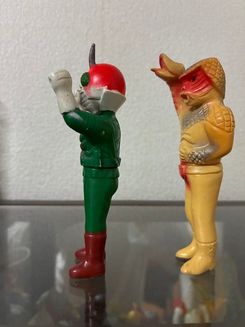 当時物　仮面ライダーV3　コブラ男　ミニソフビ　ポピー　バンダイ