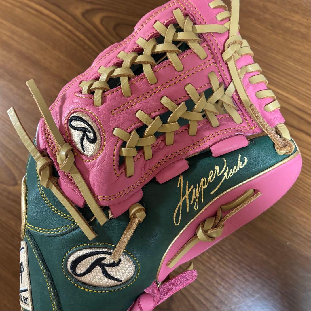 Rawlings Hypertech 野球グローブ ピンクグリーン