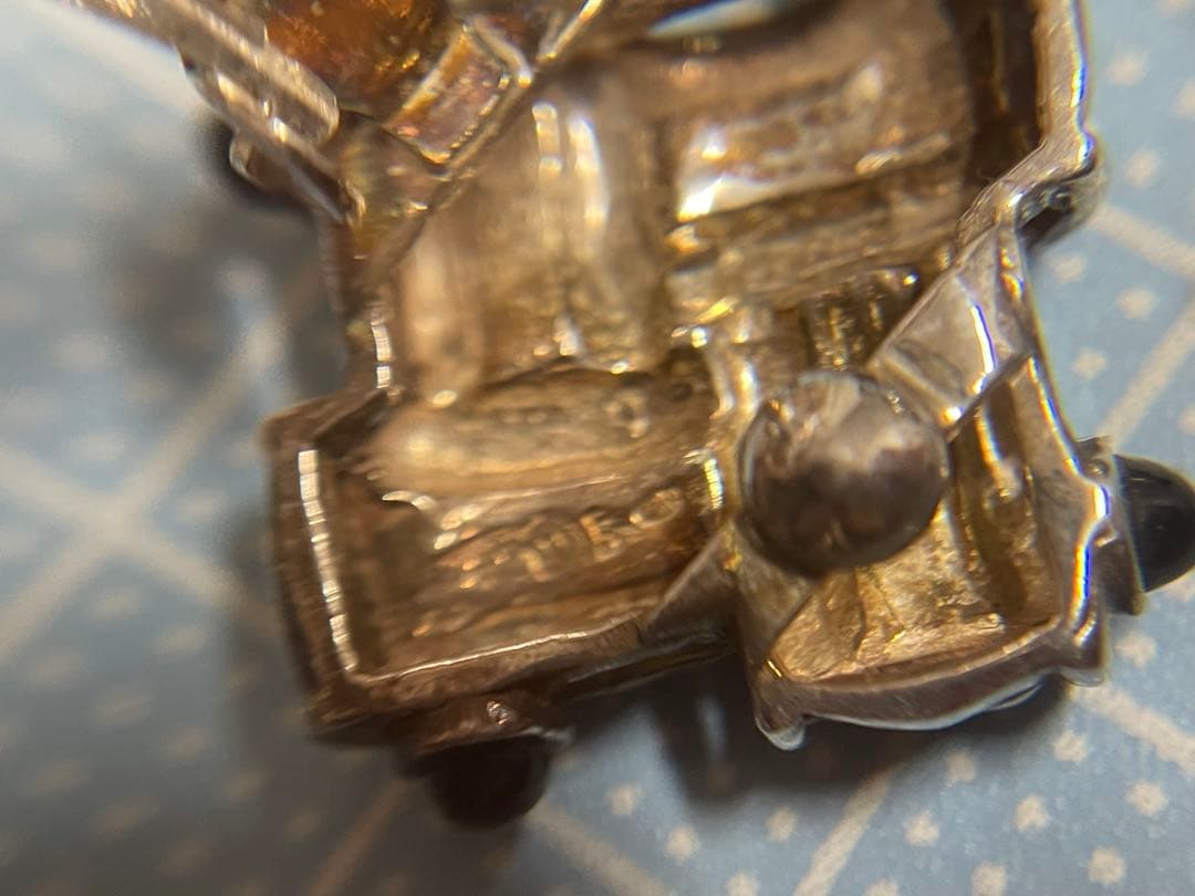 シルバーイヤリング【m1518 ホールマーク　アンティーク　ビンテージ　925】