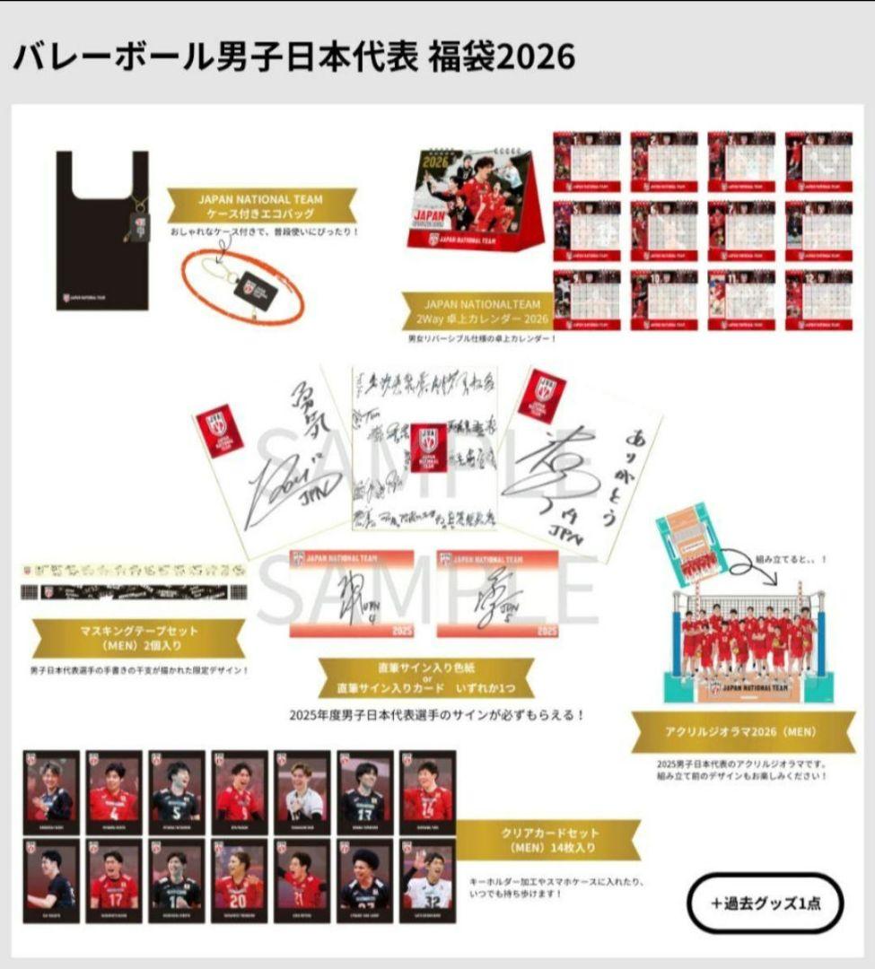 限定/男子バレー2025年グッズ7点セット 宮浦健人直筆サイン付き