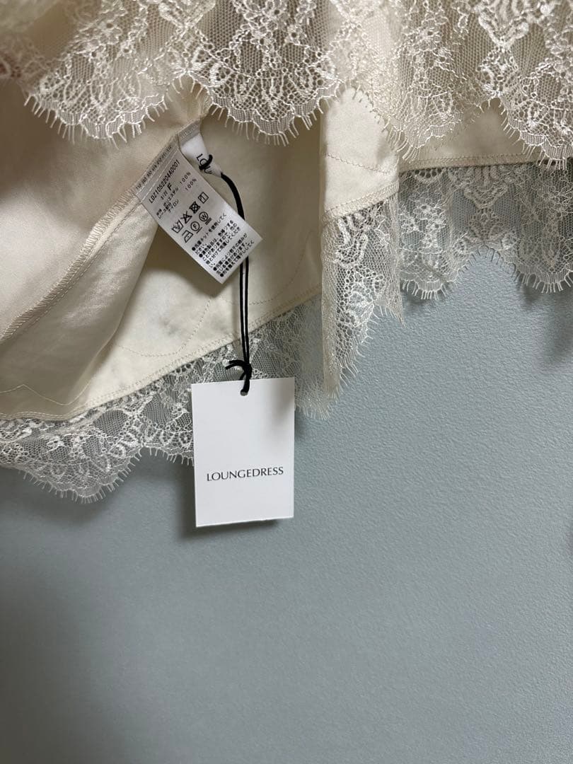 【新品未使用】ラウンジドレス　レースキャミ　アイボリー