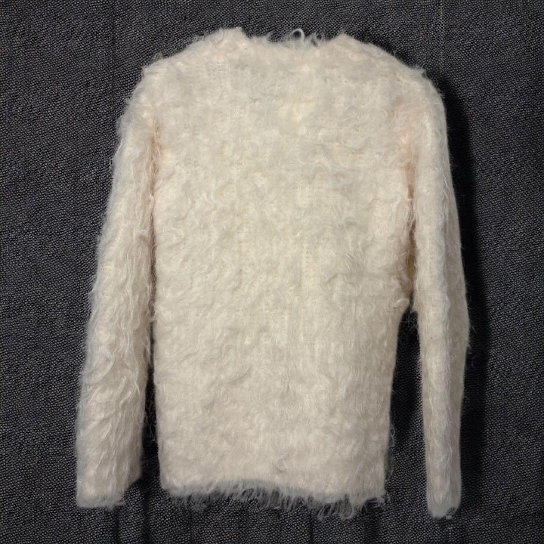 タグ付き新品✨ユナイテッドアローズ　ファーリーオーバーカーディガン シャギー　白