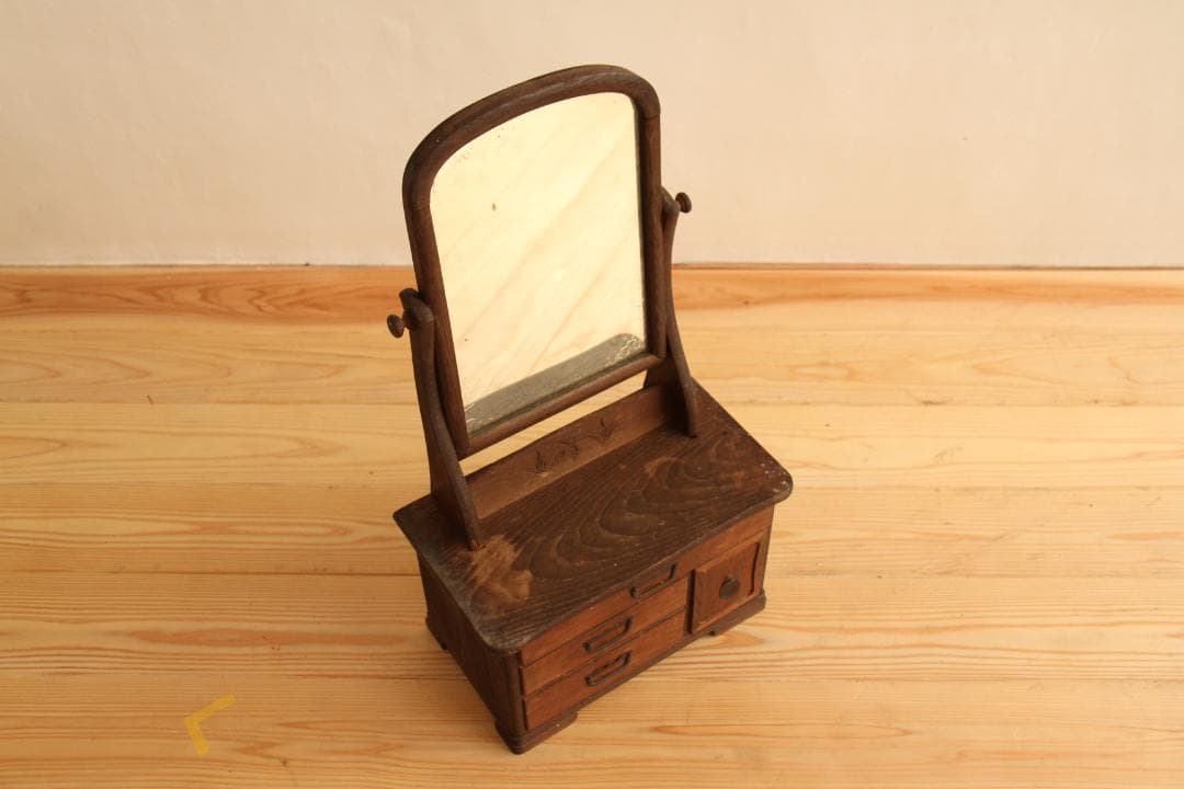 鏡台　木製　日本製　高さ62㎝　アンティーク　古道具　古家具