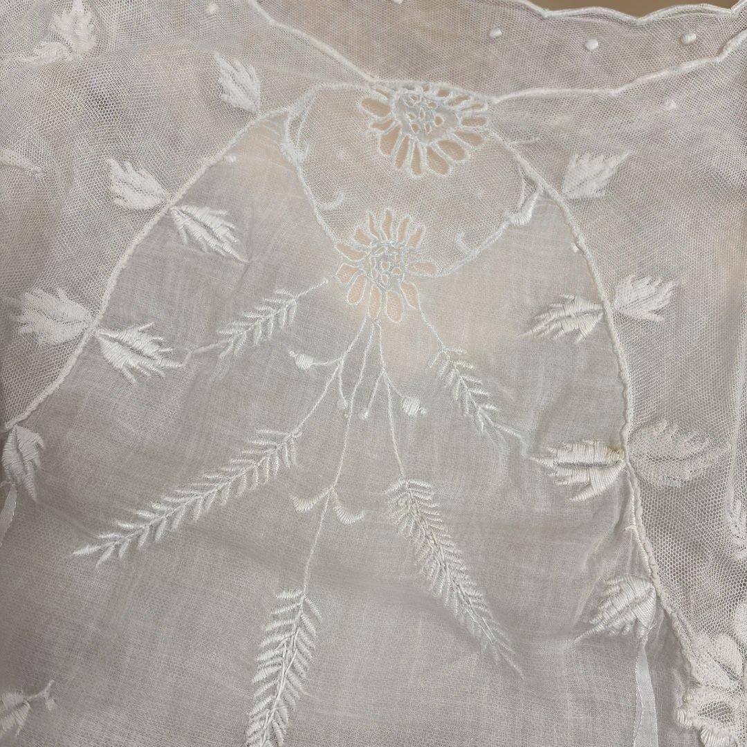 フランス　アンティークレース　ブラウス