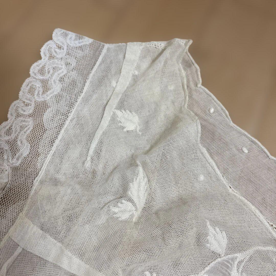 フランス　アンティークレース　ブラウス