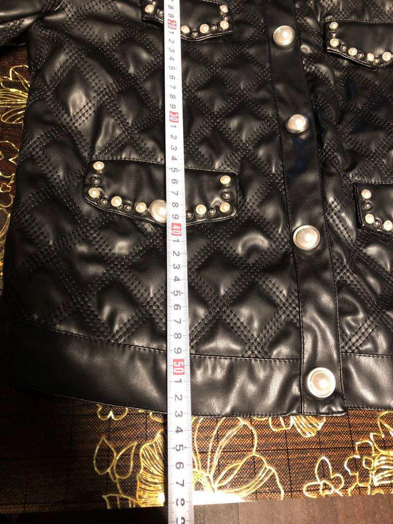 ライダース　中綿　CHANEL ノベルティ　ジャケット　右ポケ上パール一個無し