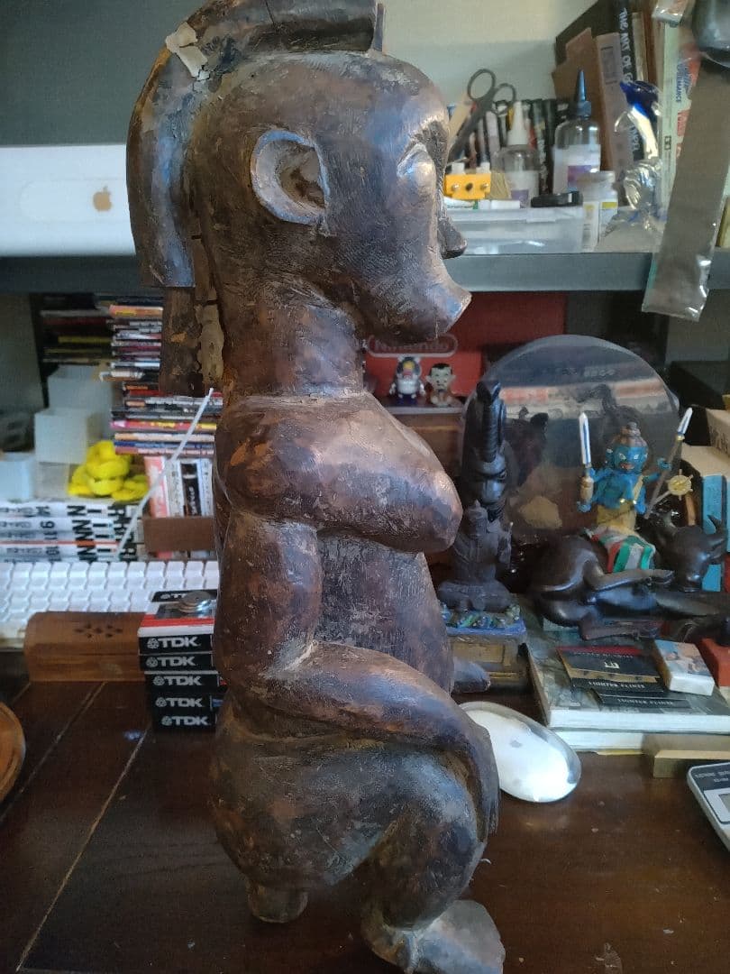 アフリカ　ファン族　フォン族　木彫り　人形　置物　ヴィンテージ　呪物