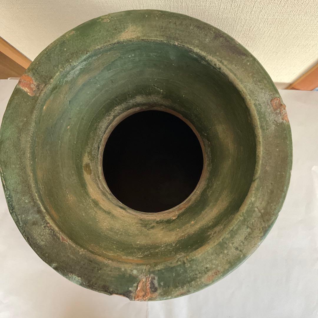 中国　漢緑釉獸面壺　後漢時代(2世紀頃)