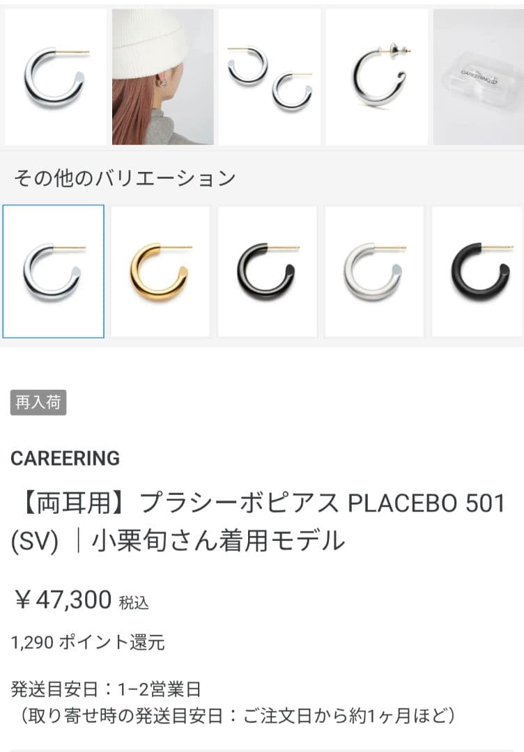 アクセサリー CAREERING PLACEBO 501(SV)