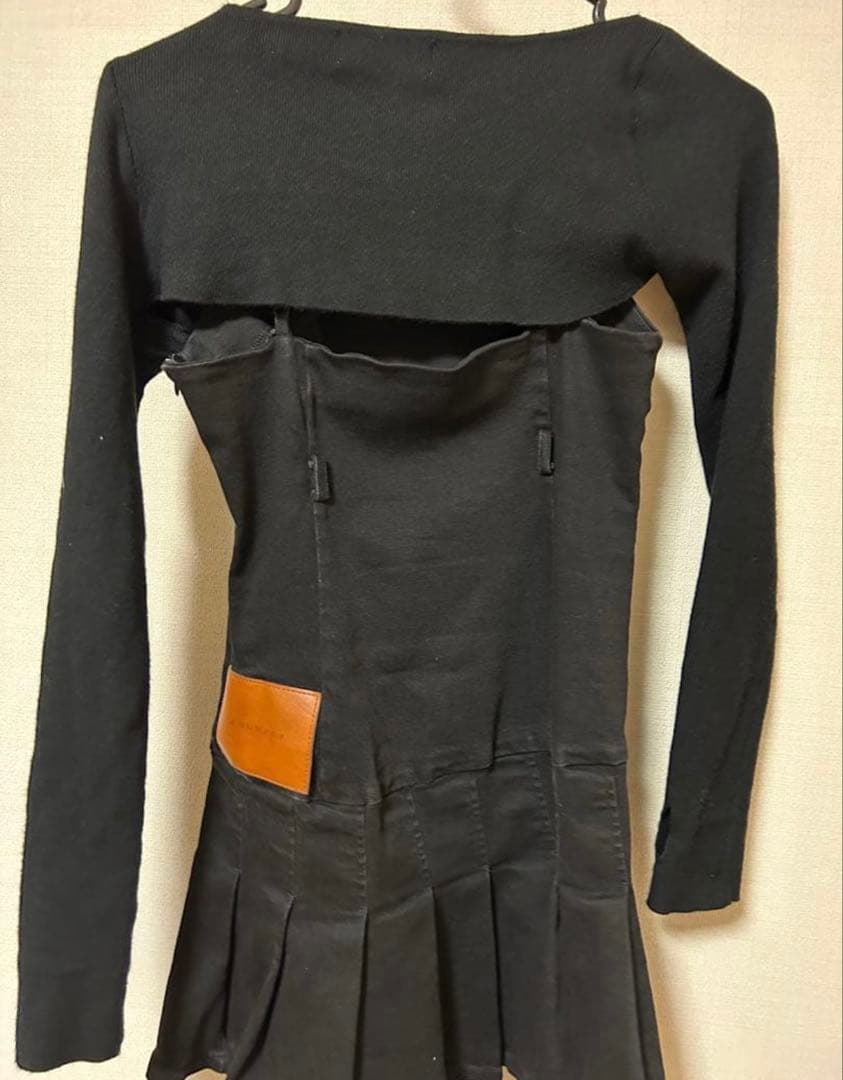 ANDMARY ブラック ミニワンピース 長袖