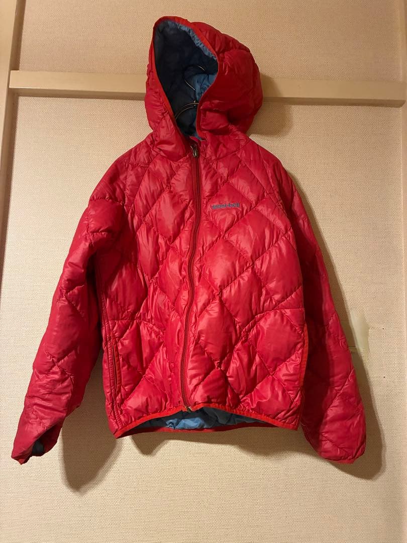 00s mont-bell reversible down parka 水色/赤