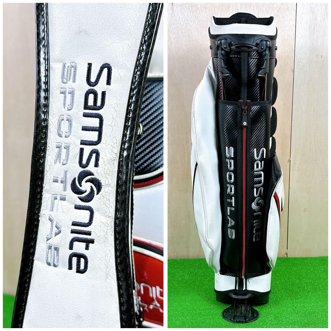 Samsonite サムソナイト キャディバッグ スタンド式 5分割 フードあり