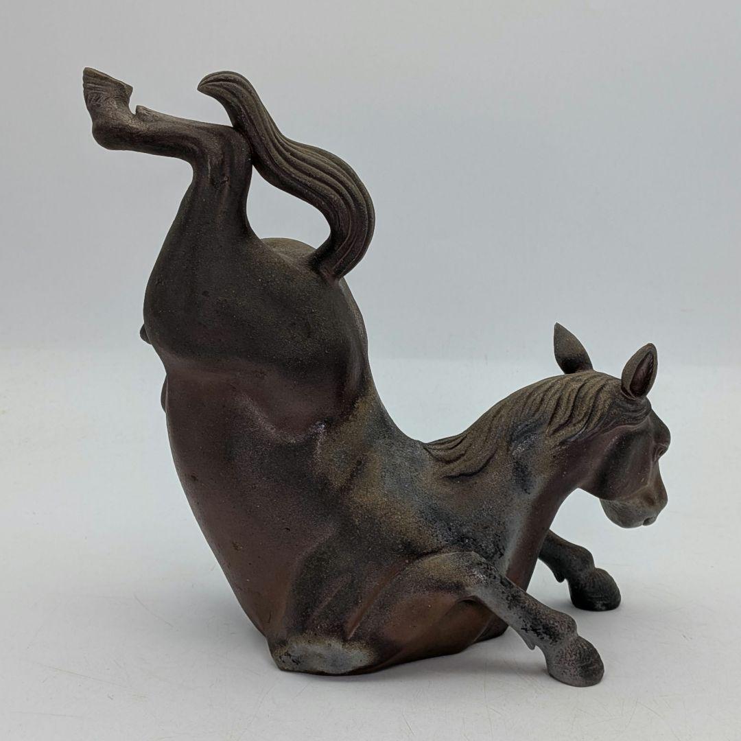 二代目小山一草 備前焼 窯変午置物 共箱 干支置物 午年 ウマ 細工物 縁起物