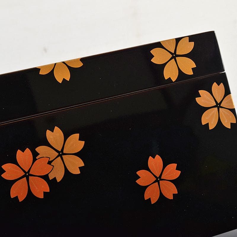 りんしゃん　輪島塗　岡山玉鳳雪月花蒔絵茶箱茶碗棗一式　共箱　U　R8427