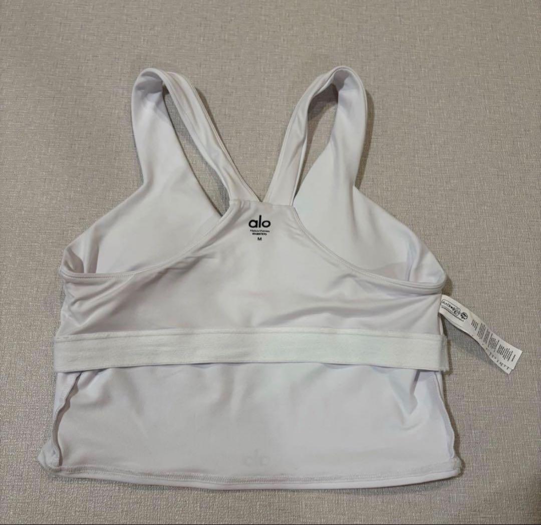ALO yoga タンクトップ AIRBRUSH REAL BRA ホワイト