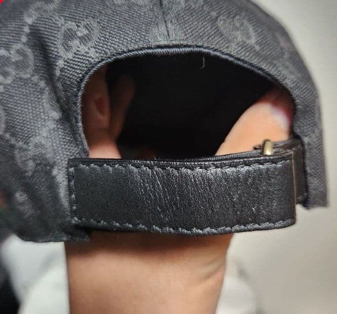 GUCCI キャップ シェリーライン 黒 ユニセックス Lサイズ 59cm