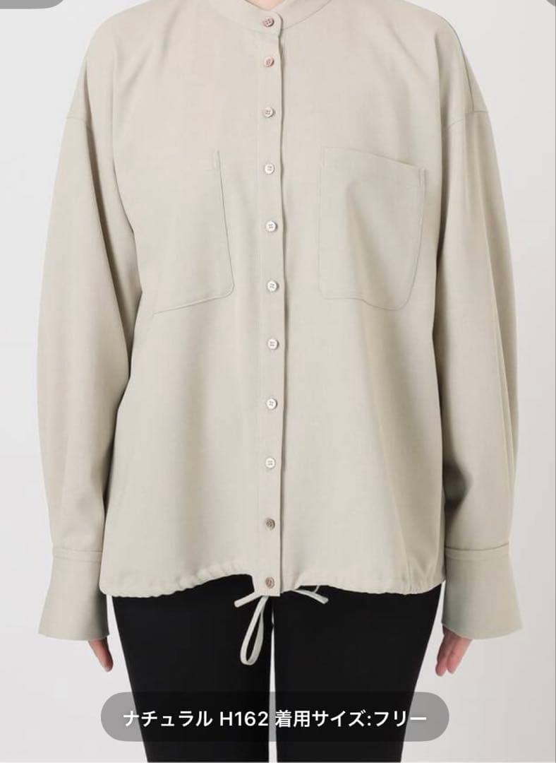 美品JOURNAL STANDARD ウーリッシュツイルタックボリュームシャツ