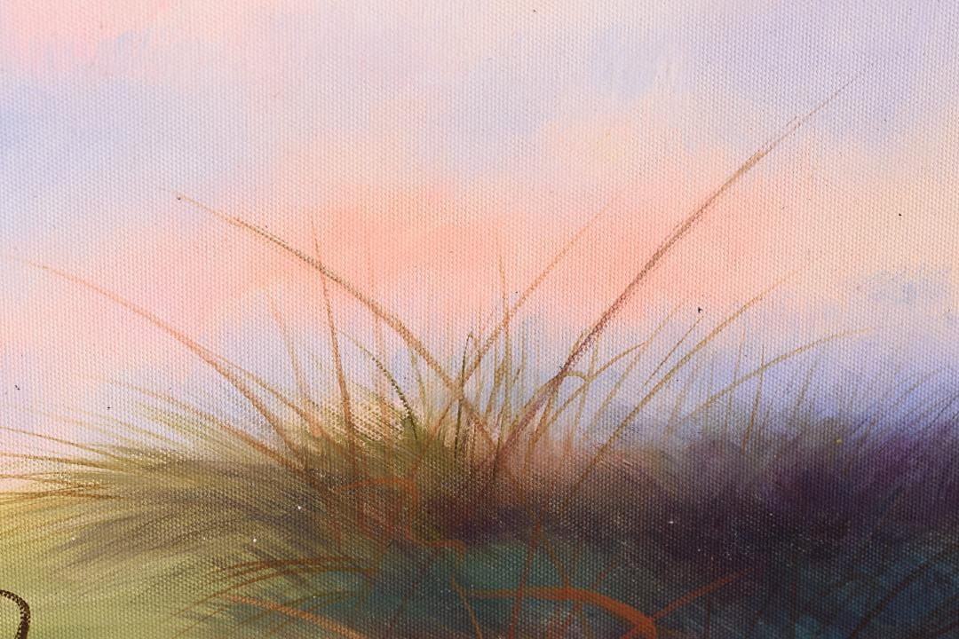 未使用高級ゴールド額付★手書き油絵★外寸約880×660mm 玄関やリビング13