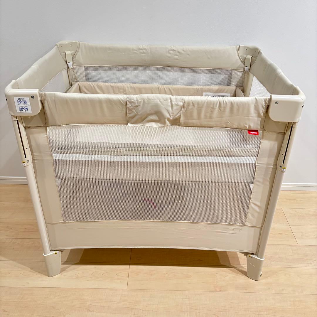 【美品】Aprica アップリカ ココネルエアー　ベビーベッド　折りたたみ