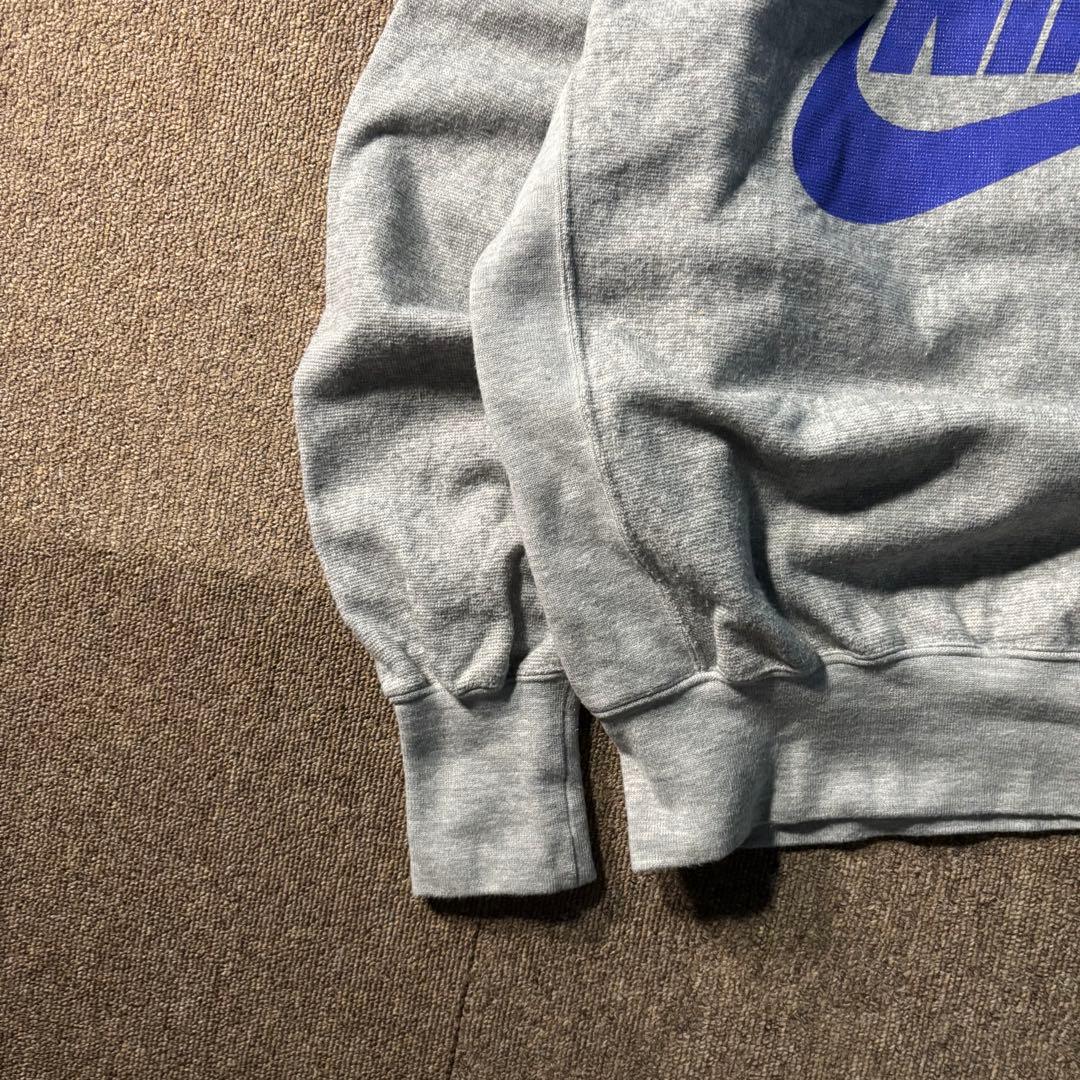 90s NIKE OLD スウェット トレーナー グレー ブルー 銀タグ 前V