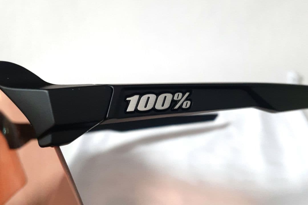 100% S3 カスタム ブラック x コーラル ワンハンドレッド サングラス