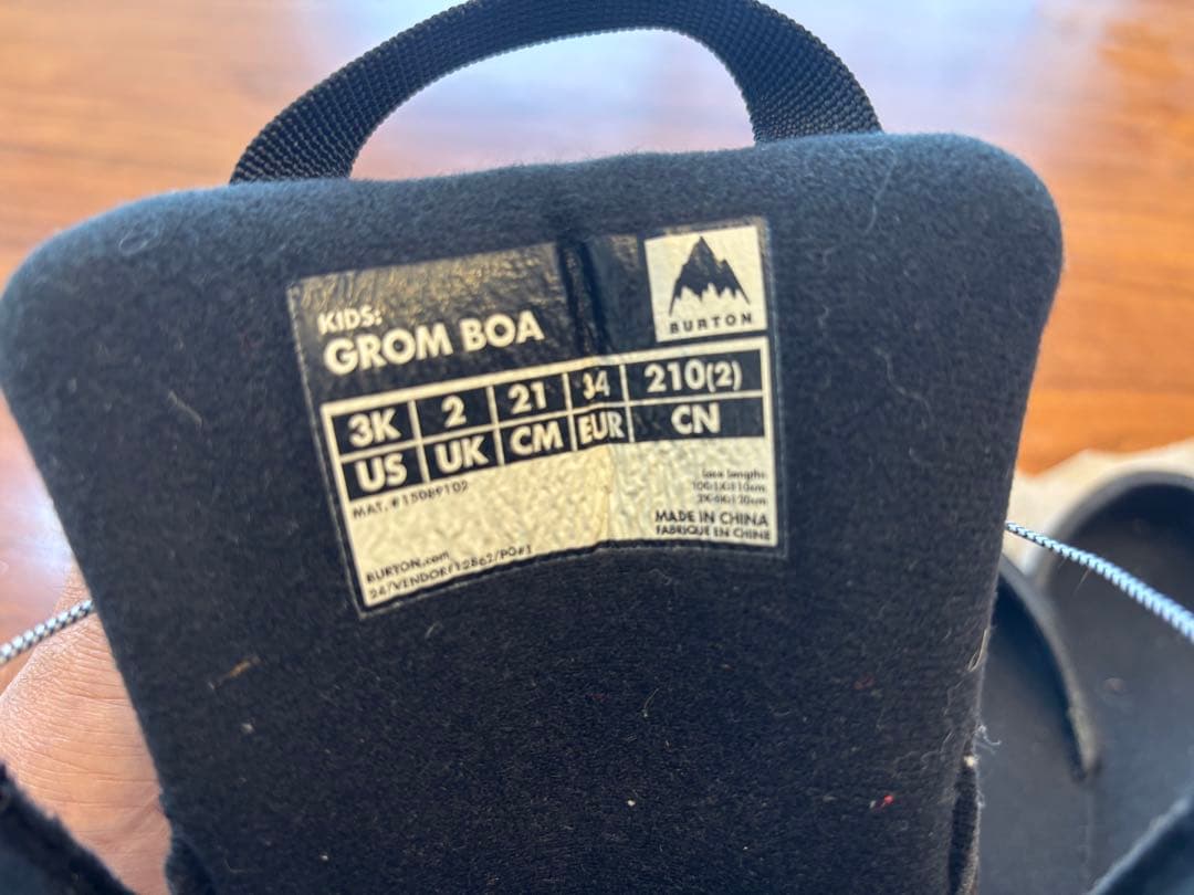 21cm BURTON 子ども用スノーボードブーツ