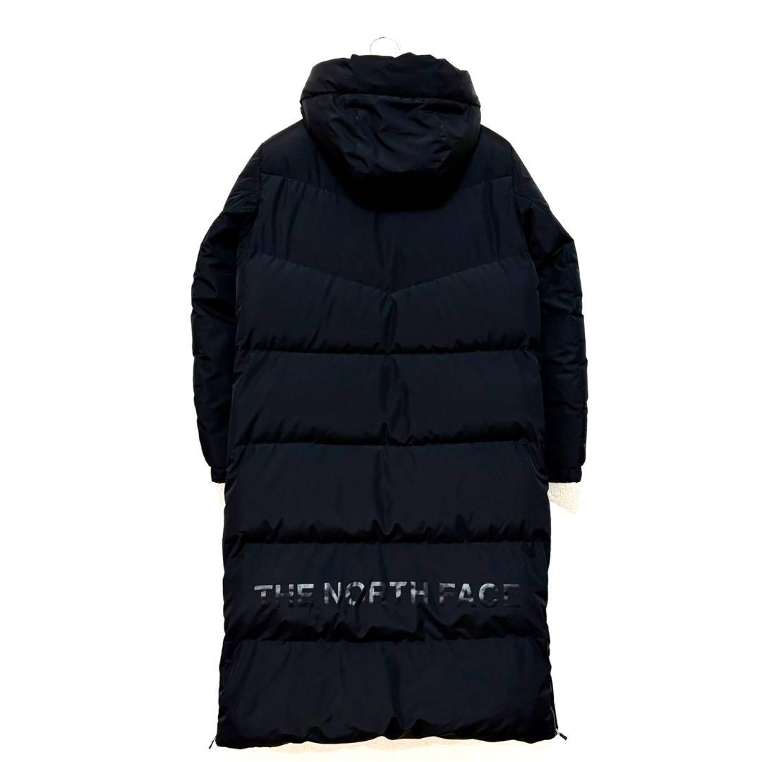 美品 ノースフェイス ロングダウンジャケット ブラック メンズXS レディースM