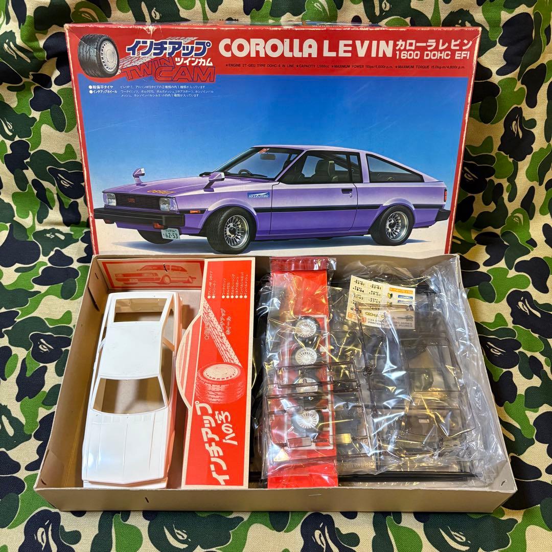 未組立 フジミ カローラレビン 1600 DOHC EFI 1/24インチアップ