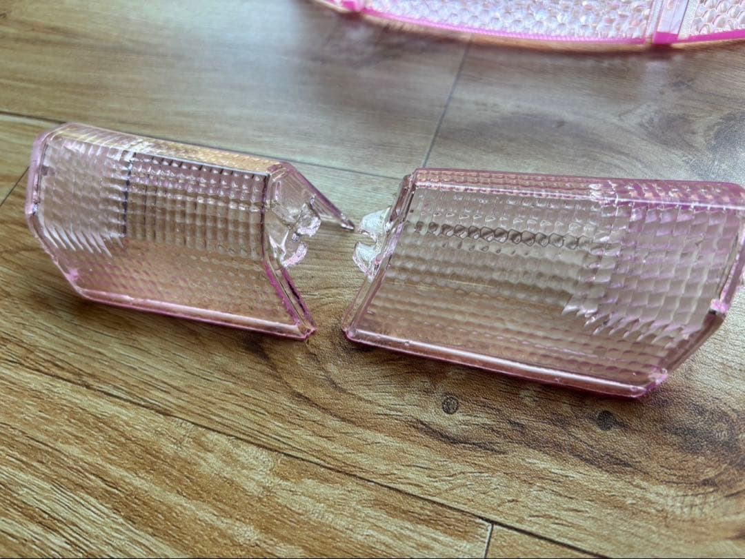 ホンダ AF09スーパータクト クレタク フロントウィンカーレンズ【薄いピンク】