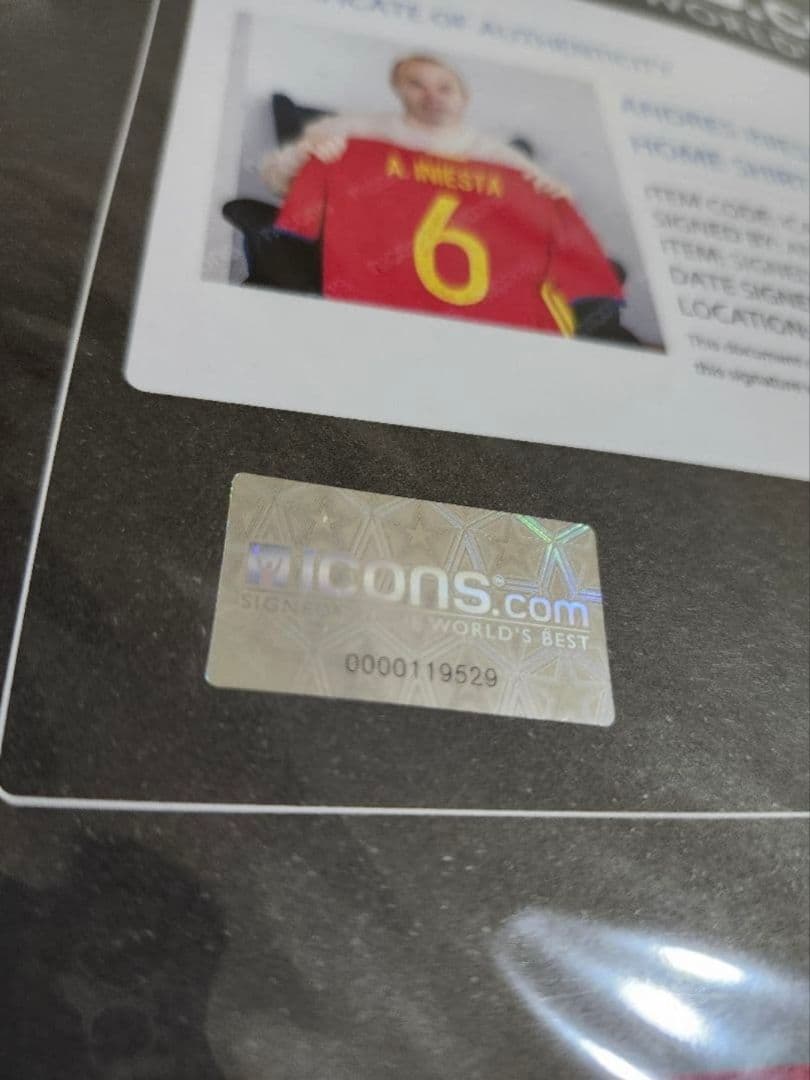 イニエスタ スペイン代表 サイン ユニフォーム icons 正規品 バルセロナ