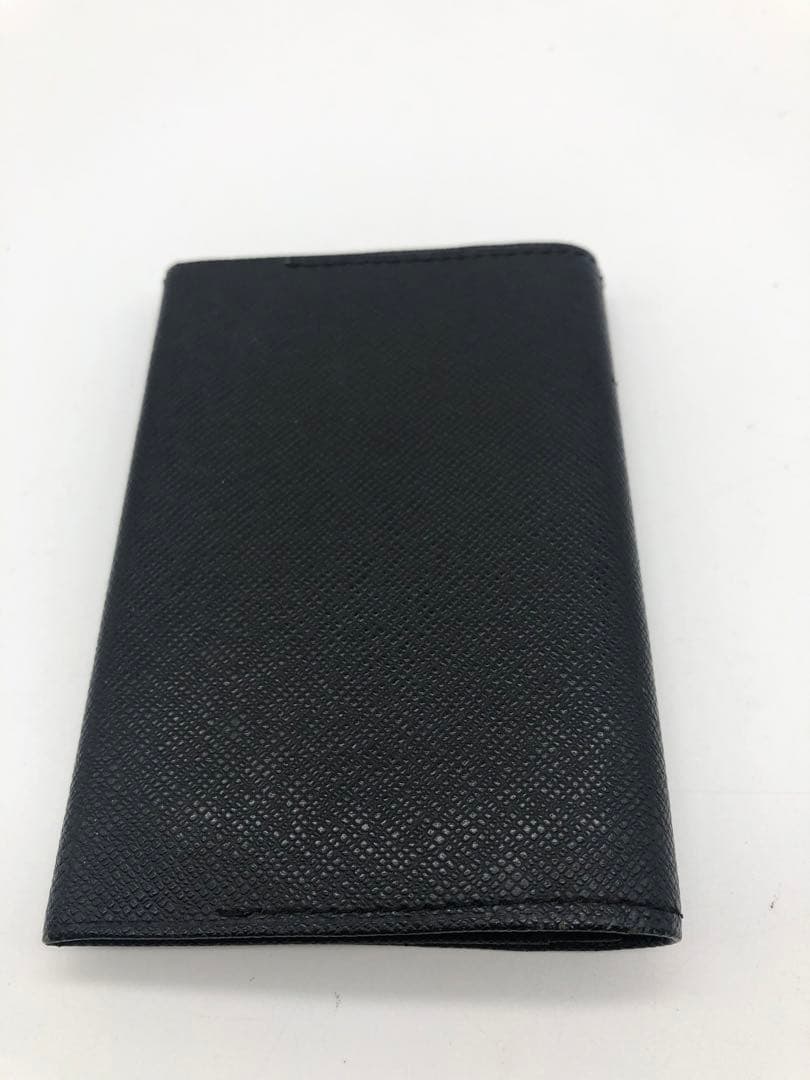 Burberry バーバリー　ダークグレー 二つ折り名刺入れ　メンズ　レザー