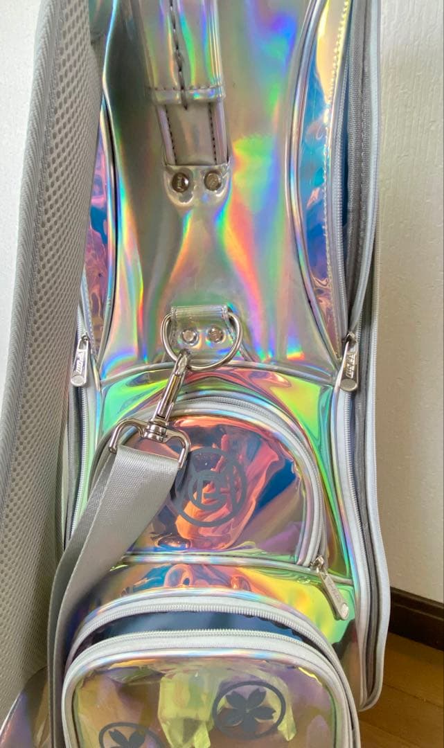 虹色 透明 PVC ゴルフバッグ