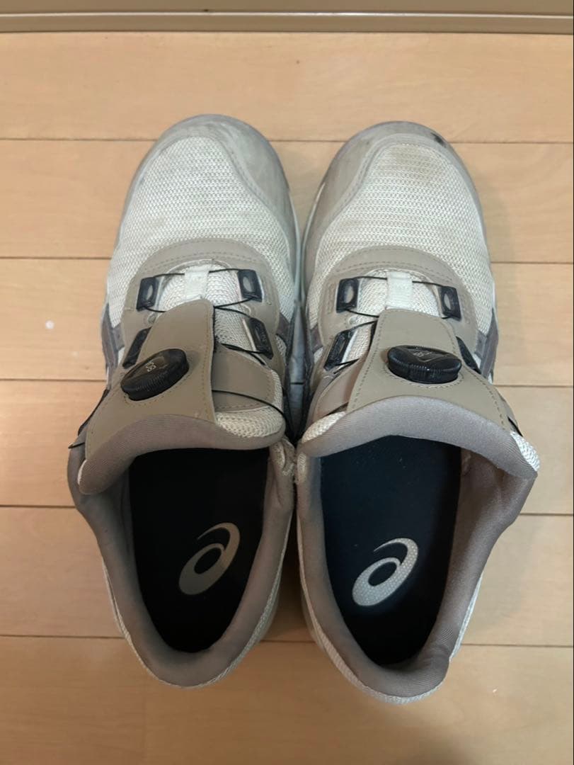 ASICS 安全靴 BOAクロージャー グレー/ベージュ