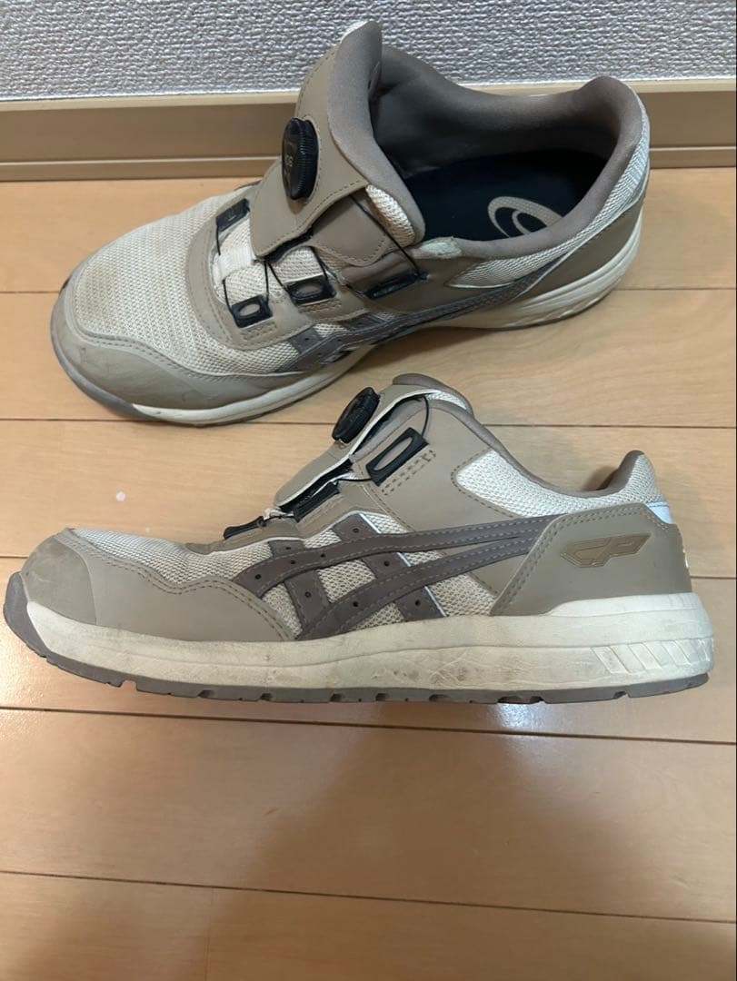 ASICS 安全靴 BOAクロージャー グレー/ベージュ