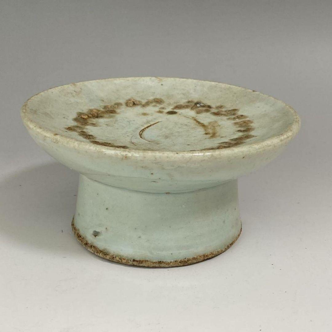 朝鮮 李朝 白磁台皿 祭祀 供物 陶磁器 仏像 台座 仏教美術 骨董 古美術