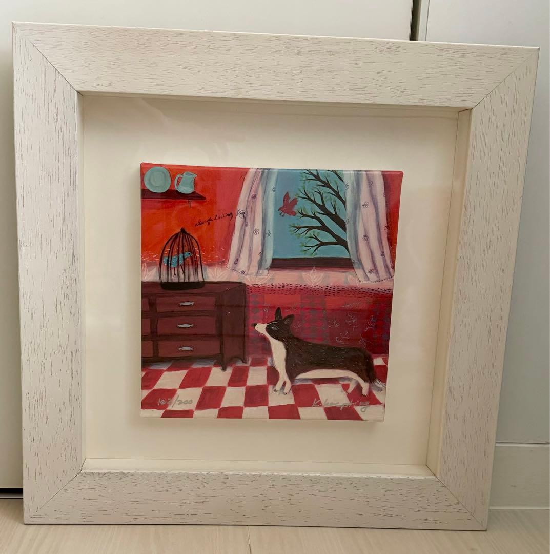 カレン　ホイプティング　犬　コーギー　小鳥　鳥かご