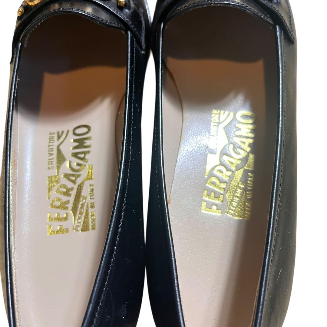 極美品　フェラガモ　ガンチーニ　ローファー　パンプス　23cm