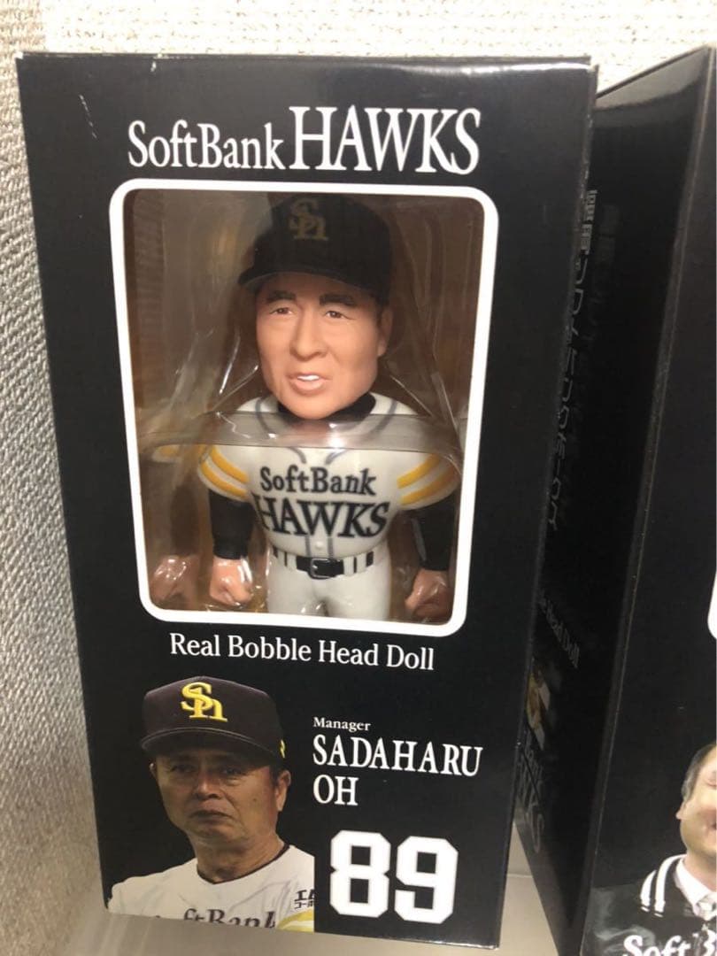 福岡ソフトバンクホークス　孫正義 & 王貞治　ボブルヘッド