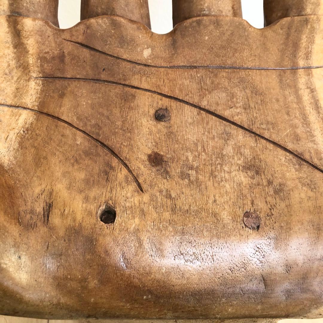 ハンドチェア　仏手 スツール 椅子 アジアン家具 掌 手の形 木製 手形