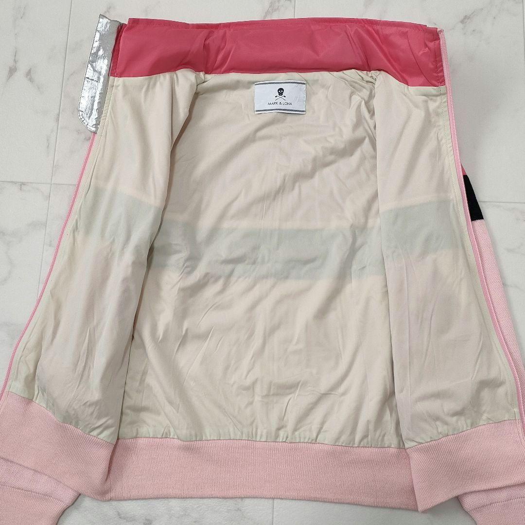 マークアンドロナ　ジップジャケット　素材切り替え　ニット　ロゴ　裏地　サイズ36