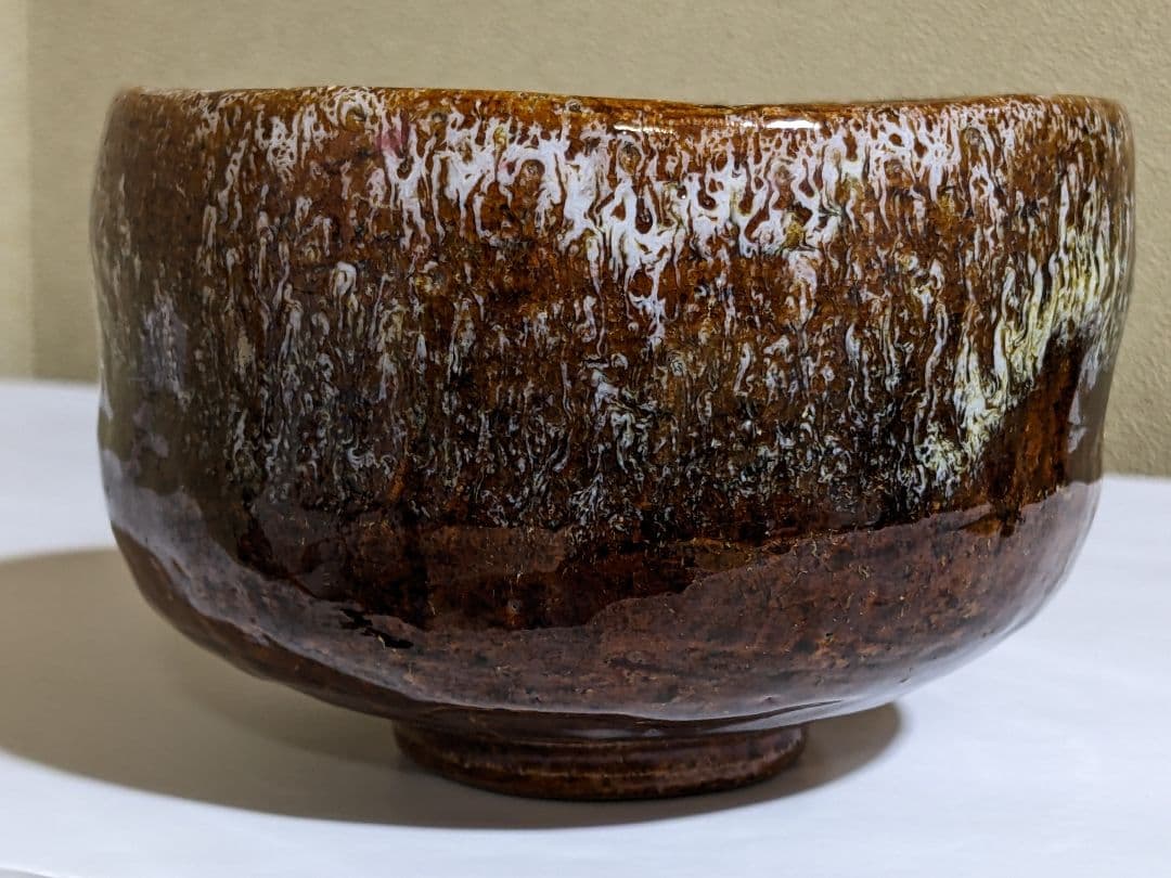 ⭐茶道具 大樋焼 大判印 飴釉 茶盌 抹茶碗 アンティーク 骨董品