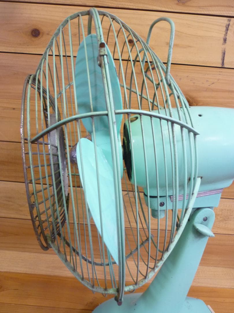 1960年代 ミツビシ 三菱 扇風機 稼働品 卓上壁掛両用 ミントグリーン