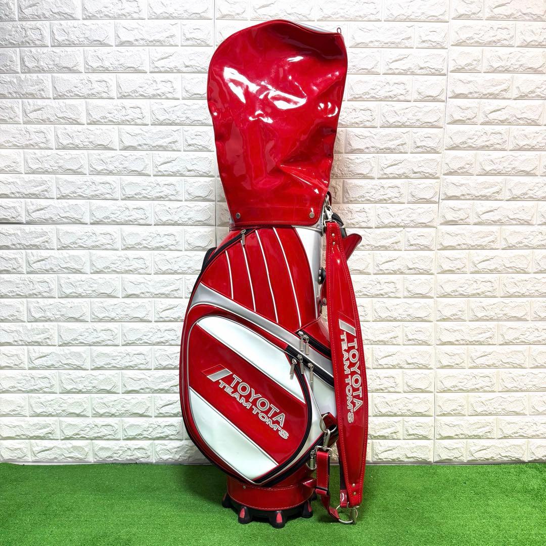 激レア　TOYOTA TOM’S エナメル　キャディーバッグ　中古美品　収納多数