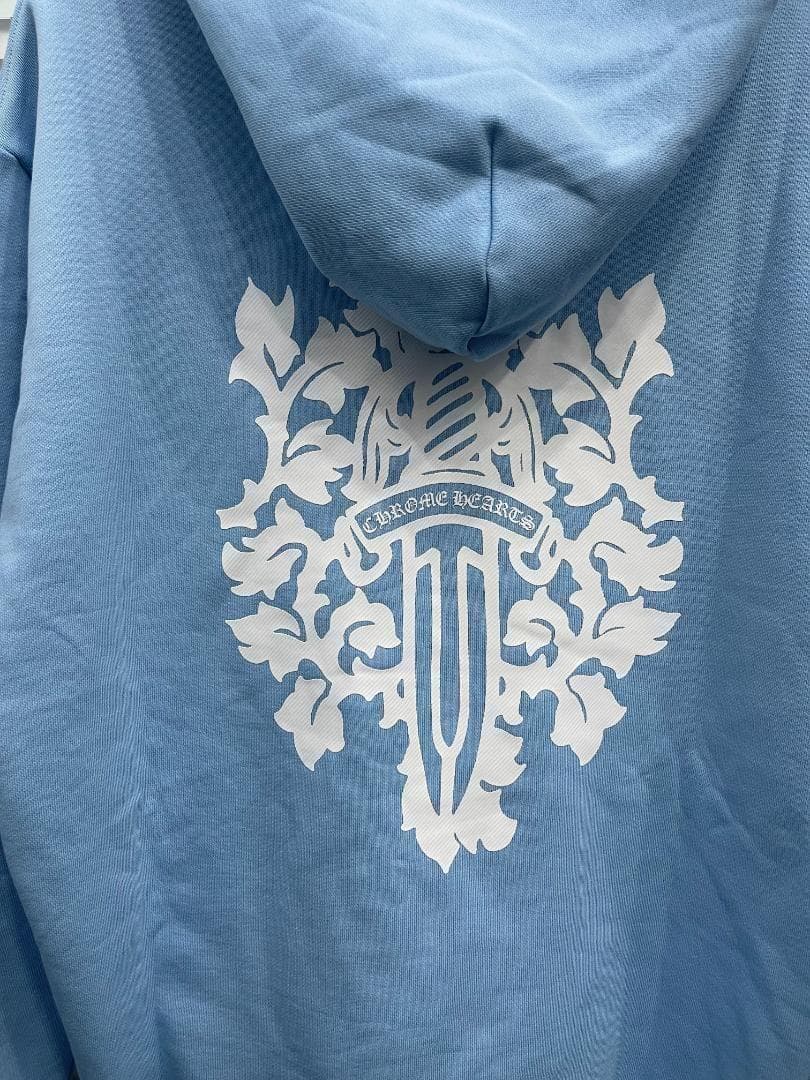 未使用CHROME HEARTS ブルー パーカー M