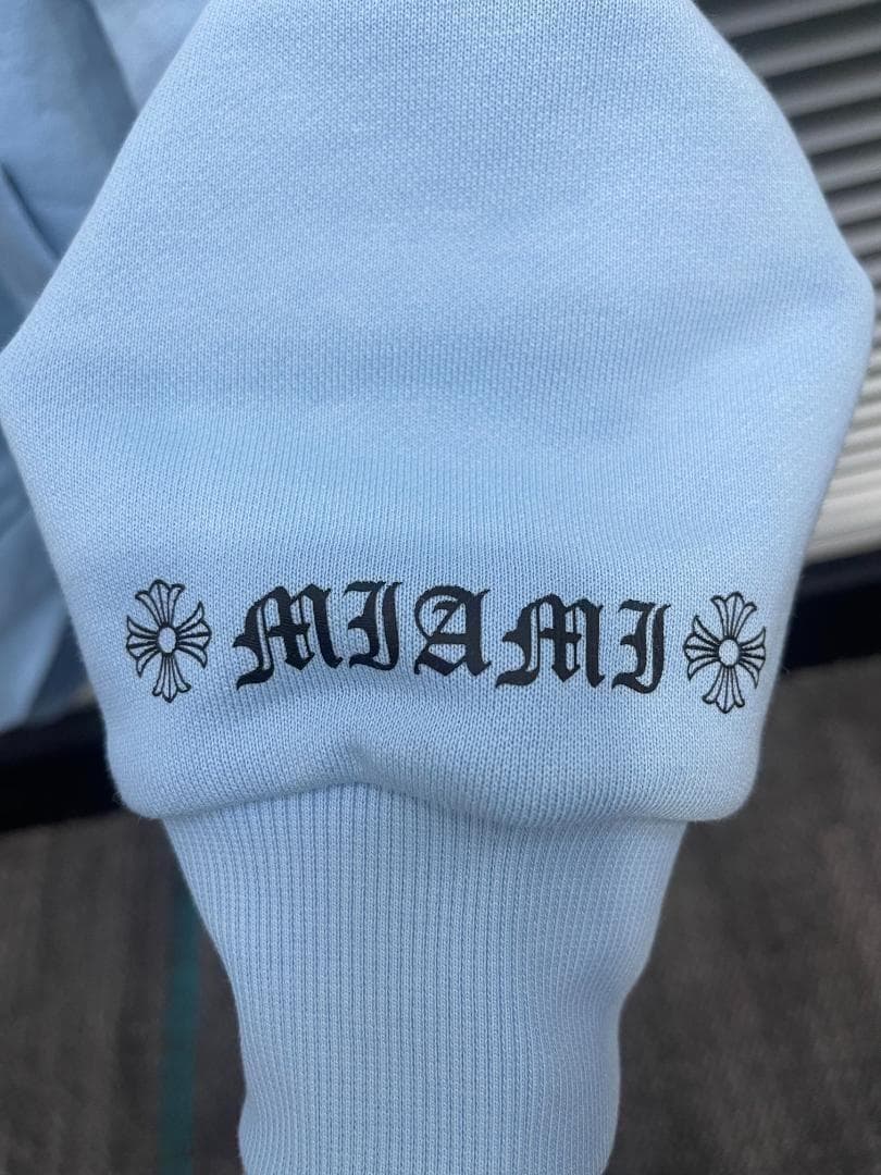 未使用CHROME HEARTS ブルー パーカー M