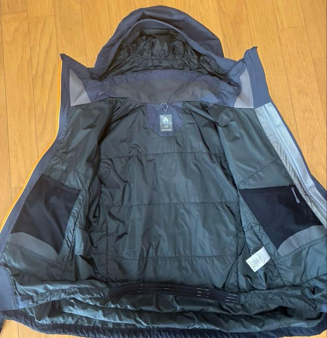 モンベル ドロワットパーカー、パウダートラック ビブ XSサイズ美品